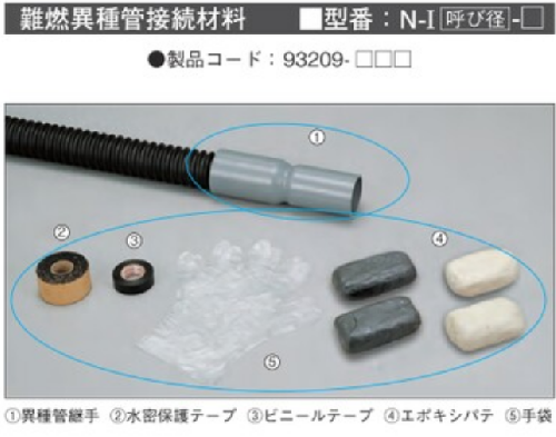 N-I**　難燃TACレックス　異種管接続材料　旧型