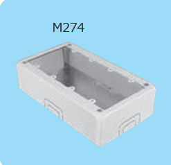 メタルモール　B型　M274　4個用　スイッチボックス　深型
