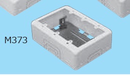 メタルモール　C型　M373　3個用スイッチボックス　深型