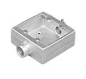 HKAKU22-2-2　ケーブル保護管用　ねじなし　角型　露出ボックス　2コ用2方出　鋳鉄製　22