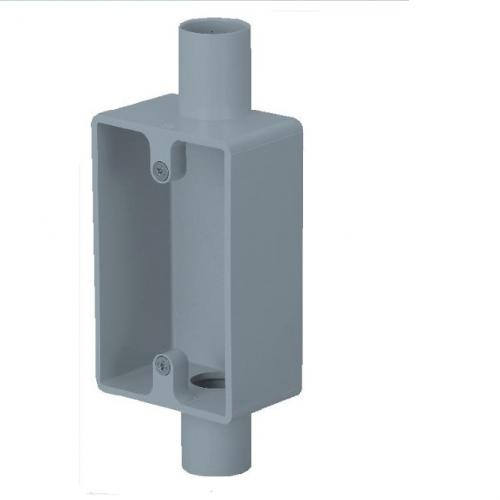 (SW1**2GHW　露出用スイッチボックス　2方出　(深型)　(グレー)　サイズ22.28