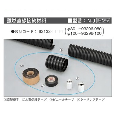 N-J**　難燃TACレックス　直線接続材料　