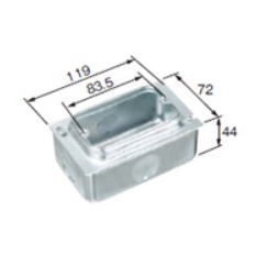 DS4911K　スイッチボックス(カバー付)　1コ用