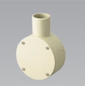 R281JHW　露出用丸形ボックス　1方出　(アイボリー)　28