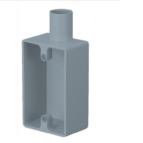 SW1221GHW　露出用スイッチボックス　1方出　(深型)　(グレー)　22