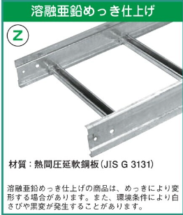 Z-QR　直線ラック　溶融亜鉛めっき仕上げ