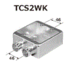 TCS2WK19　鋼板製　ねじなしTC露出スイッチボックス(2個用片側2方出)　E19