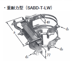 SABD-**T-LW　アームタイレスバンド　重耐力型