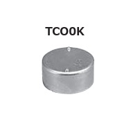 (TCO0K**)　丸型露出ボックス　ハブなし　鋼板製　薄鋼