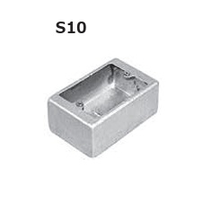 (S10Z22)　露出スイッチボックス　ハブなし　鋳鉄製　厚鋼