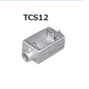 (TCS12**)　ねじなし　露出スイッチボックス　1個用2方出　鋳鉄製　薄鋼