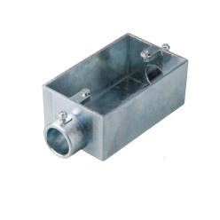 (M-EKB2-**)　ねじなし　角型露出ボックス　2方出　(薄鋼)