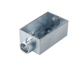 (M-EKB1-**)　ねじなし　角型露出ボックス　1方出　(薄鋼)